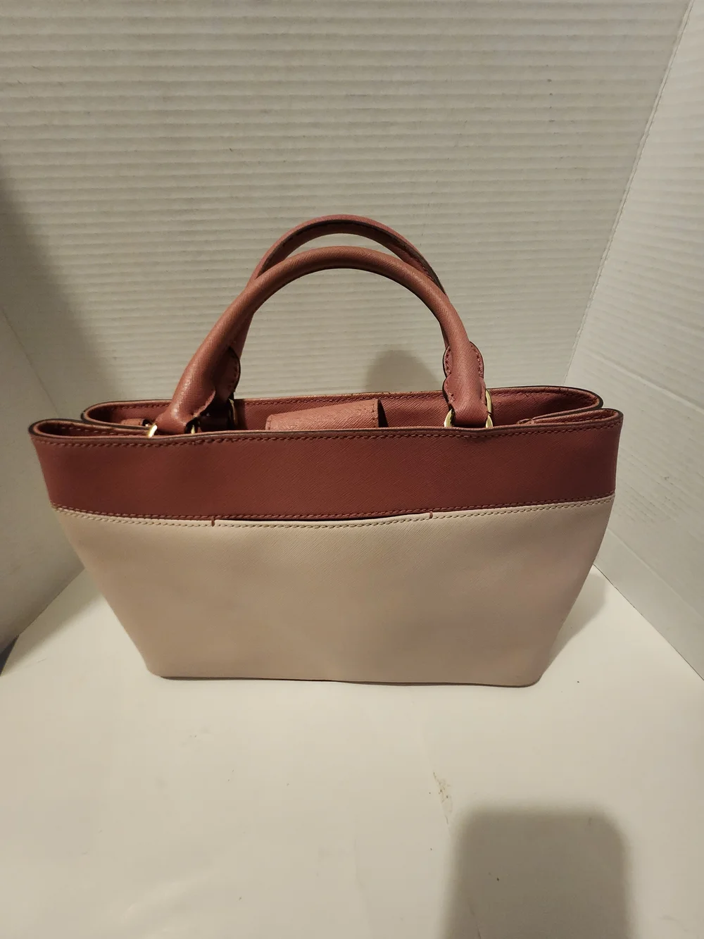 Michael Kors Blush Pink and Brown Top-Handle Satchel